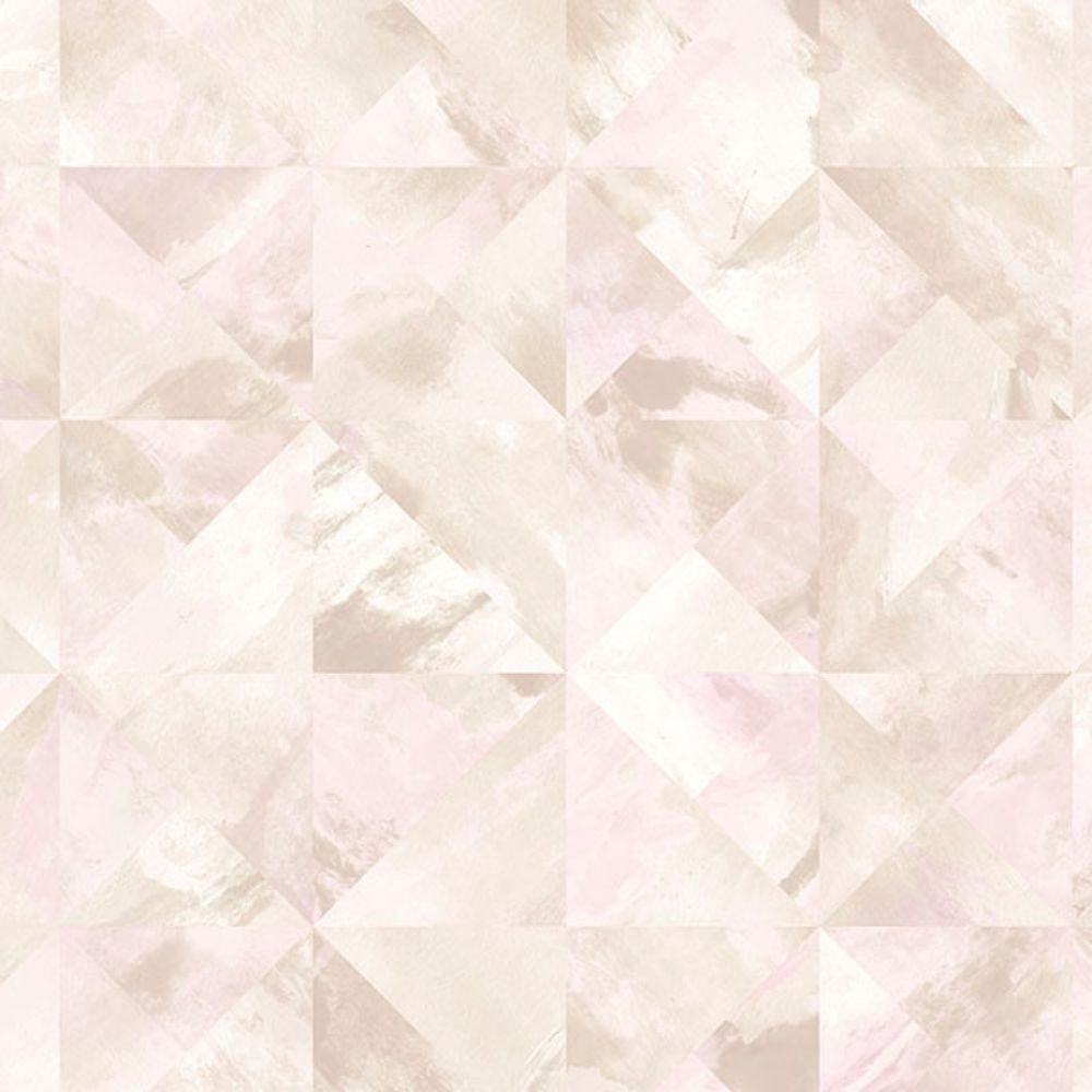Patton Wallcoverings FW36820 Fresh Watercolors Mosaic Wallpaper in Pinks, Beige and Coffee